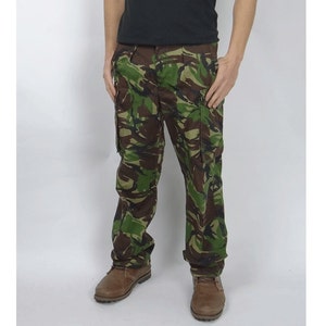 Vintage britische Armee Soldat 95 camo Hose Hose militär tarn Warenposten laden tarnen Waldland DPM