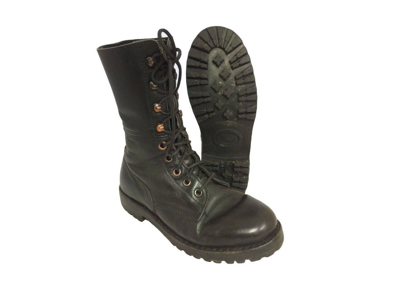 austrian lightweight leather combat boots