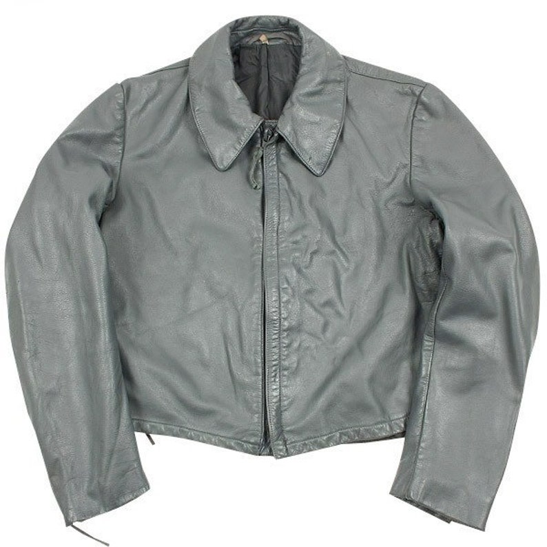 Vintage German navy submarine grey leather jacket coat UBoat Etsy