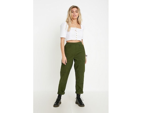 パンツ vintage swedish army m59 cargo pants Vintage Swedish Army M59 Trousers Green Khaki Pants Military High