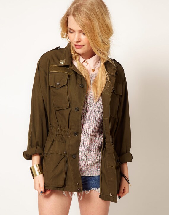 Retro Etsy F2 Femmes Des Veste Militaire Armée Cru Italienne Sg0Cwnq