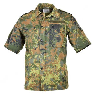 New Vintage German army short sleeve field shirt jacket coat fieldshirt camo camouflage military (Copy)