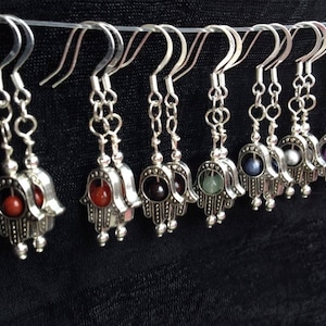 Chakra Healing Hamsa oorbellen