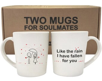 BoldLoft Couple Gifts Couple Coffee Mugs Gifts for Her Girlfriend Gift Wife Gift Anniversary Valentines Day Christmas Wedding Fallen for You
