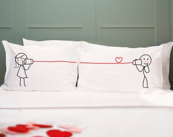 Paar Kissenbezüge Sie und Ihn Geschenke für Freund Ehemann Geschenk Jahrestag Geschenk für Ihn Valentinstag Geschenke BoldLoft sagen, ich liebe dich auch