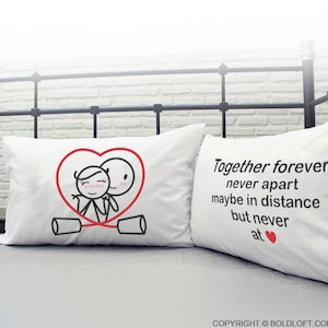 Couple Gifts Couples Pillowcases Anniversary Gifts for Couples Wedding Gifts for Couple Wedding Anniversary Gifts BoldLoft Together Forever