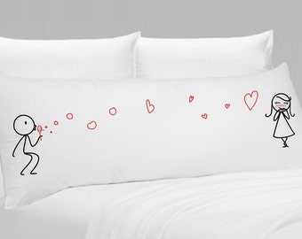 Girlfriend Gift,Wife Gift,Valentines Day Gift for Her,I Love You Gifts for Fiancee,Couple Gifts BoldLoft My Heart To Yours Body Pillowcase