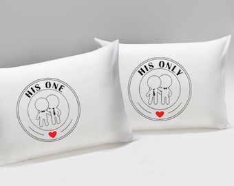 Gay Couple Pillow Cases Gay Gifts for Boyfriend Husband Wedding His and His Gifts for Anniversary Valentines Day Christmas