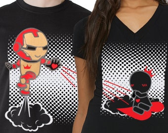 Superhero Gifts,Couple Shirts,Valentines Shirt for Girlfriend,Husband Gift,Boyfriend Girlfriend Shirts,His Her Shirts BoldLoft