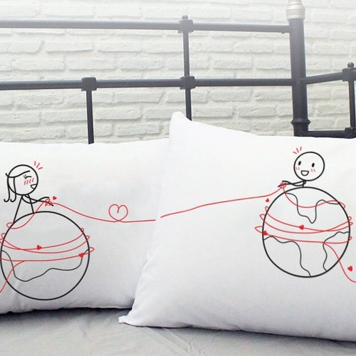 Long Distance Relationship Gifts Long Distance Pillow Cases Etsy