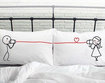 Couple Gifts Couple Pillowcase His Hers Couple By Boldloft