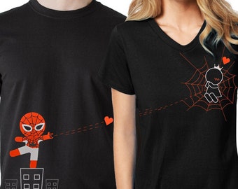 Matching Couple Shirts His and Hers Shirts Superhero Shirts Valentines Day Gifts for Him Boyfriend Girlfriend Shirts Couple Gifts BoldLoft