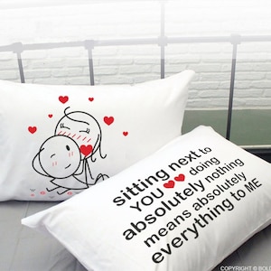 Couples Gift Couple Pillowcases Gifts for Boyfriend Girlfriend Gifts for Her Anniversary Christmas Valentines Day BoldLoft U Mean Everything