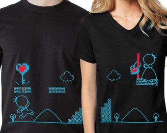 His Hers Couples Shirts Valentines Day Gifts for Him Gamer Gifts for Boyfriend Husband Couple Gifts His Hers Gifts BoldLoft Key to My Heart