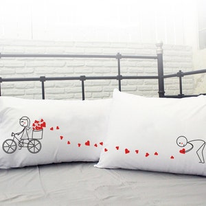 Valentines Pillow Covers Love Pillowcases for Couple His and Hers Pillowcases Valentines Day Gifts BoldLoft All My Love Couple Pillowcases