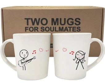 Couples Mugs His and Hers Mugs Couple Gift for Boyfriend Girlfriend Husband and Wife Gifts Guitar Lover Gift for Men Love Me Tender BoldLoft