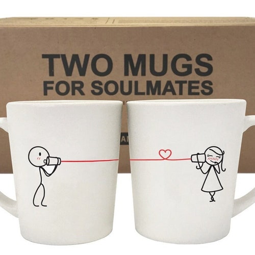 Couples Gift Mug Set for Couple Cute Gift Idea Engagement Etsy