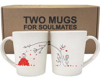 cáscara vacante Que agradable Tazas para parejas Set de regalo para parejas Regalos del día - Etsy España