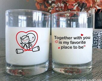 Couple Gifts Couple Glasses Christmas Gifts for Boyfriend Girlfriend Gifts for Him Her Anniversary Valentine's Day BoldLoft Together with U