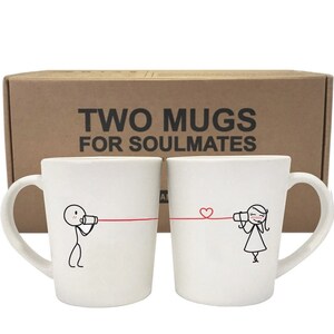 Couple Mugs Set His and Hers Mugs Couples Gift Valentines Day Gifts for Her Girlfriend Wife Gift Husband Gift Love Mug Say I Love U BoldLoft