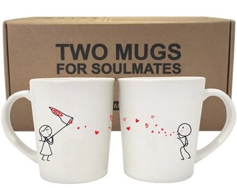 BoldLoft Couple Coffee Mugs Couple Gifts for Girlfriend Wife Gifts for Her Christmas Birthday Anniversary Valentine's Day Catch My Love Too