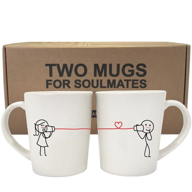 Valentines Day Gifts for Him Boyfriend Gift Husband Gift Couple Mugs Couple Gifts Anniversary Wedding Engagement BoldLoft Say I Love U Too image 1