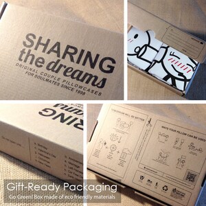 Unwrap Joy with BoldLoft's Signature Sharing the Dreams Gift-Ready Packaging Box for Couple Pillowcases.