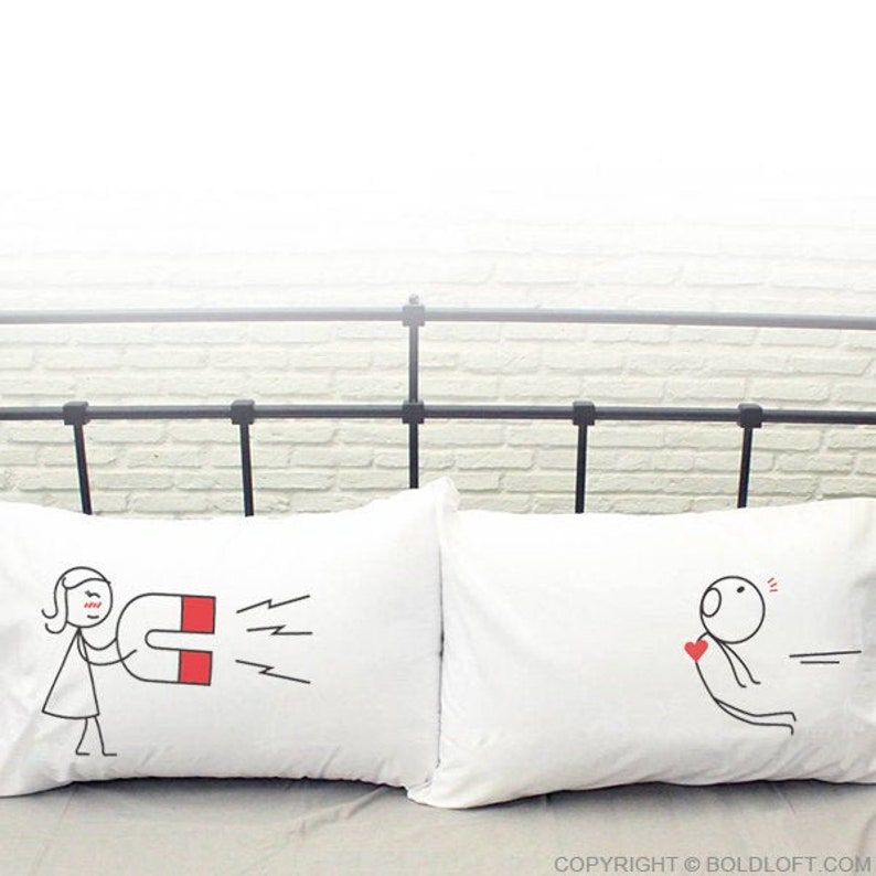 Him Boyfriend Gift Anniversary Birthday Love You Madly™ Couple Pillowcase Set