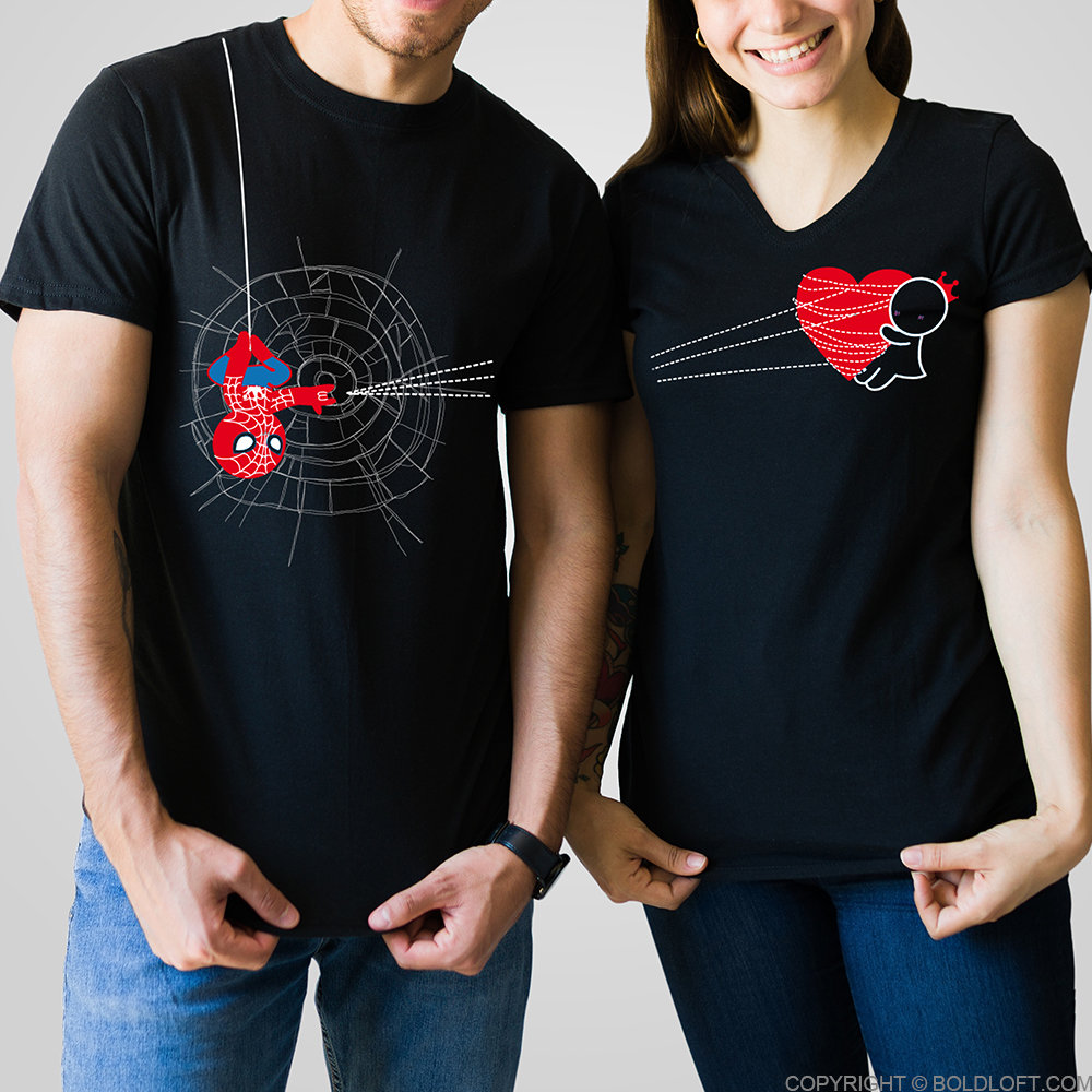 Discover Cadeau Pour Couple Super-Héros T-Shirts Familiaux Assortis