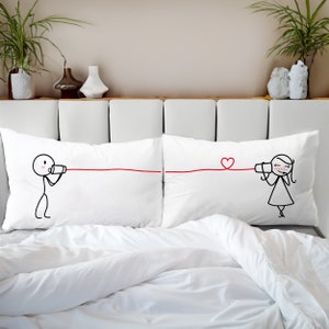 BoldLoft Say I Love 
You Couple Pillowcases-Romantic Couple Pillowcases for Couples. Perfect couple gifts for him and her.