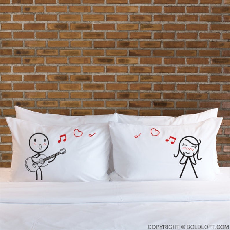 Couple Pillowcases Gifts for Her Girlfriend Gift Wife Gift Valentines Day Gift for Couple 2 Year Anniversary Gift BoldLoft Love Me Tender image 3