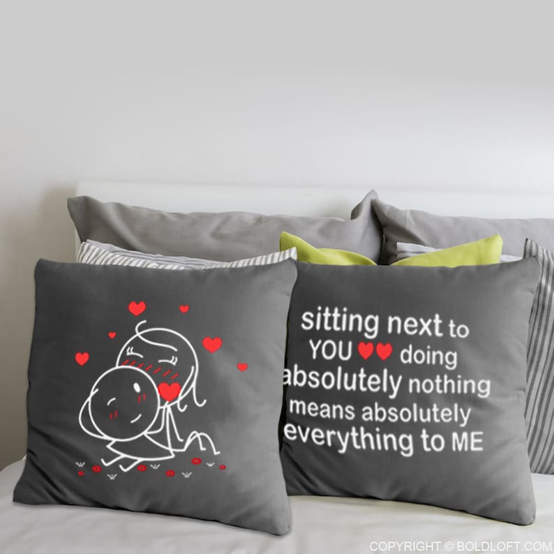 Boldloft Valentines Pillow Cover 26x26 Gray Euro Pillow Etsy
