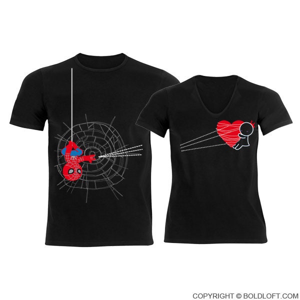 Discover Cadeau Pour Couple Super-Héros T-Shirts Familiaux Assortis