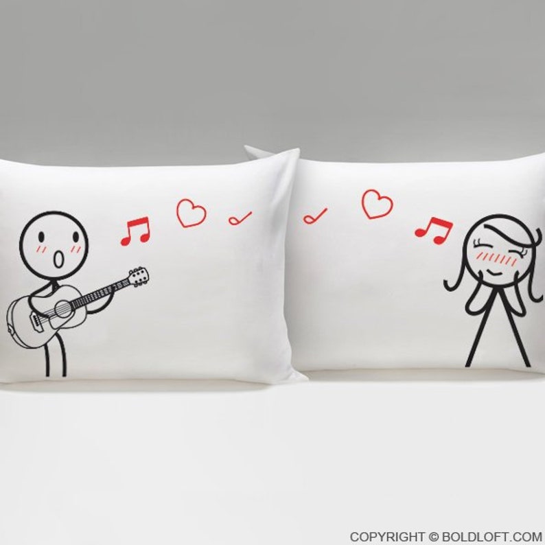 Couple Pillowcases Gifts for Her Girlfriend Gift Wife Gift Valentines Day Gift for Couple 2 Year Anniversary Gift BoldLoft Love Me Tender image 2