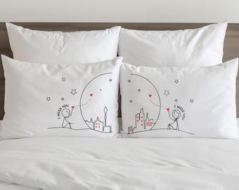 Gifts for Long Distance Boyfriend Girlfriend Long Distance Couple Gifts Long Distance Couple Pillow Covers I Miss You Gifts BoldLoft Miss Us