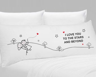 Gift for Couples Love Gift for Girlfriend Boyfriend Wife Gift from Husband Anniversary Valentines Day Wedding BoldLoft Body Pillowcase