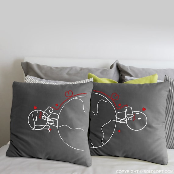 BOLDLOFT Euro Pillow Covers 26x26 Throw Pillowcase His & Hers Couple by BOLDLOFT