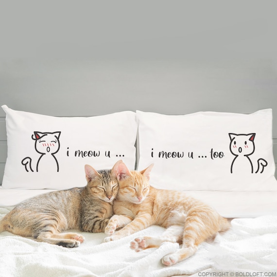 Federe per cuscini per gatti per coppie Regali per gatti per amanti dei  gatti Regali di