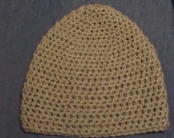 Kids ages 2 to 6 Beanie Soft Acrylic yarn grey