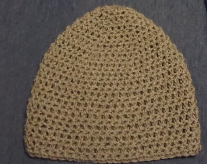 Kids ages 2 to 6 Beanie Soft Acrylic yarn grey