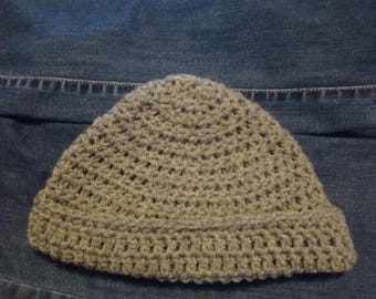 Kids gray Beanie Handmade Acrylic Ages 2-6