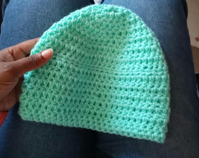 kids ages 2-6 (small) beanie mint acrylic material