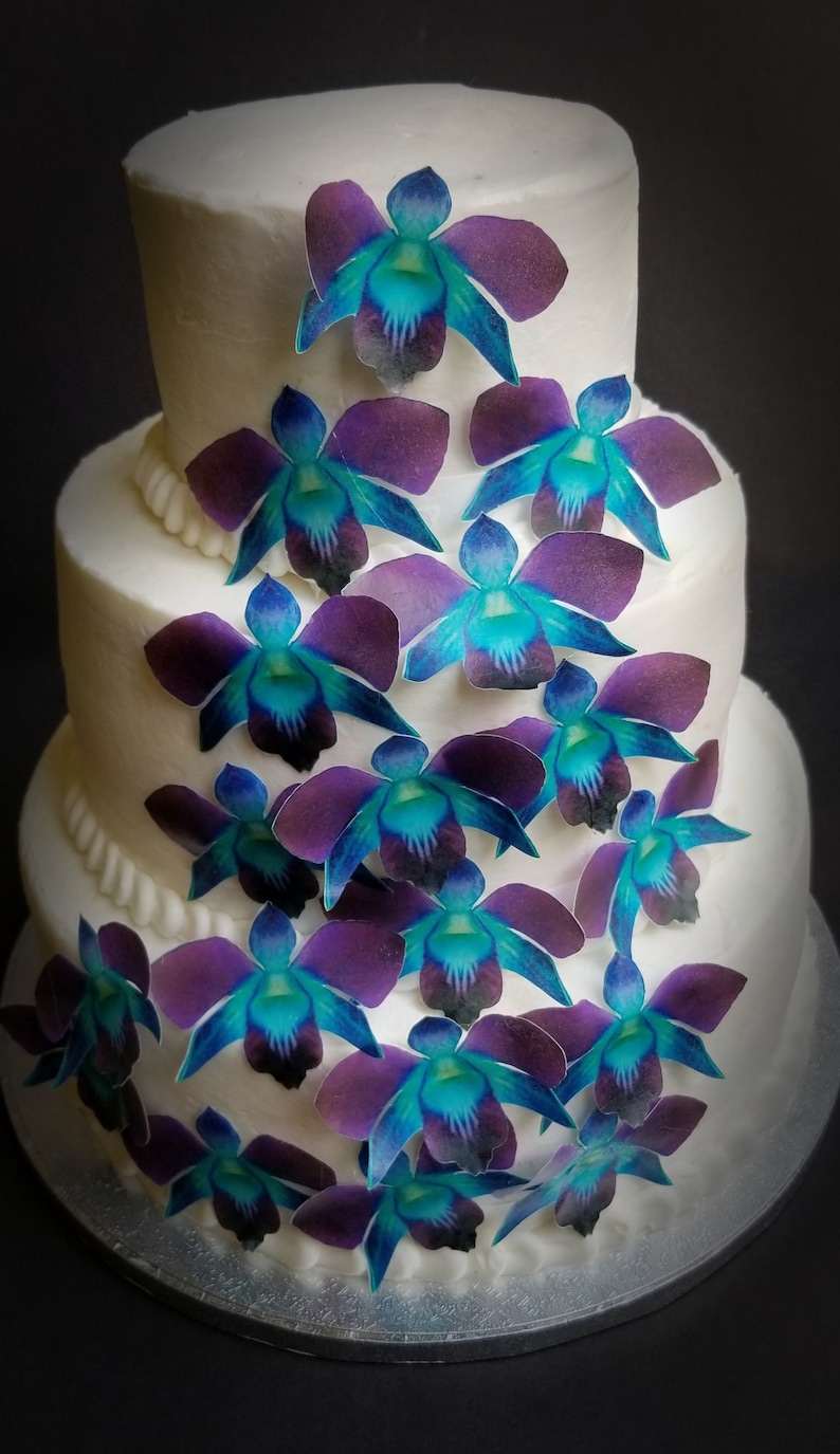 edible wafer teal purple