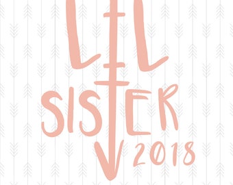 Lil Sister SVG, DXF, PNG