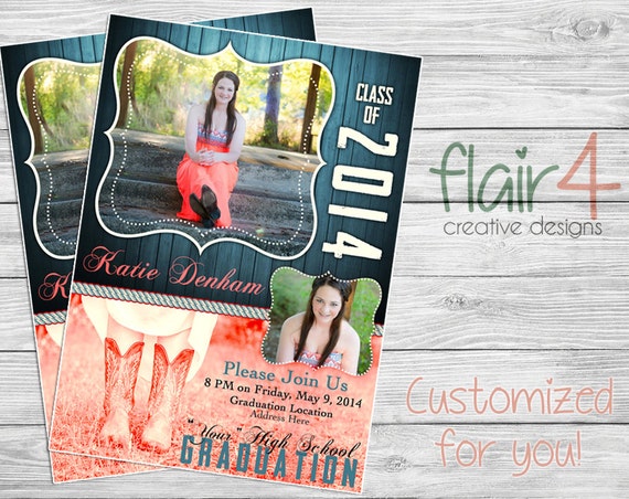 CUSTOM Printable Photo Invitation Graduation Digital | Etsy