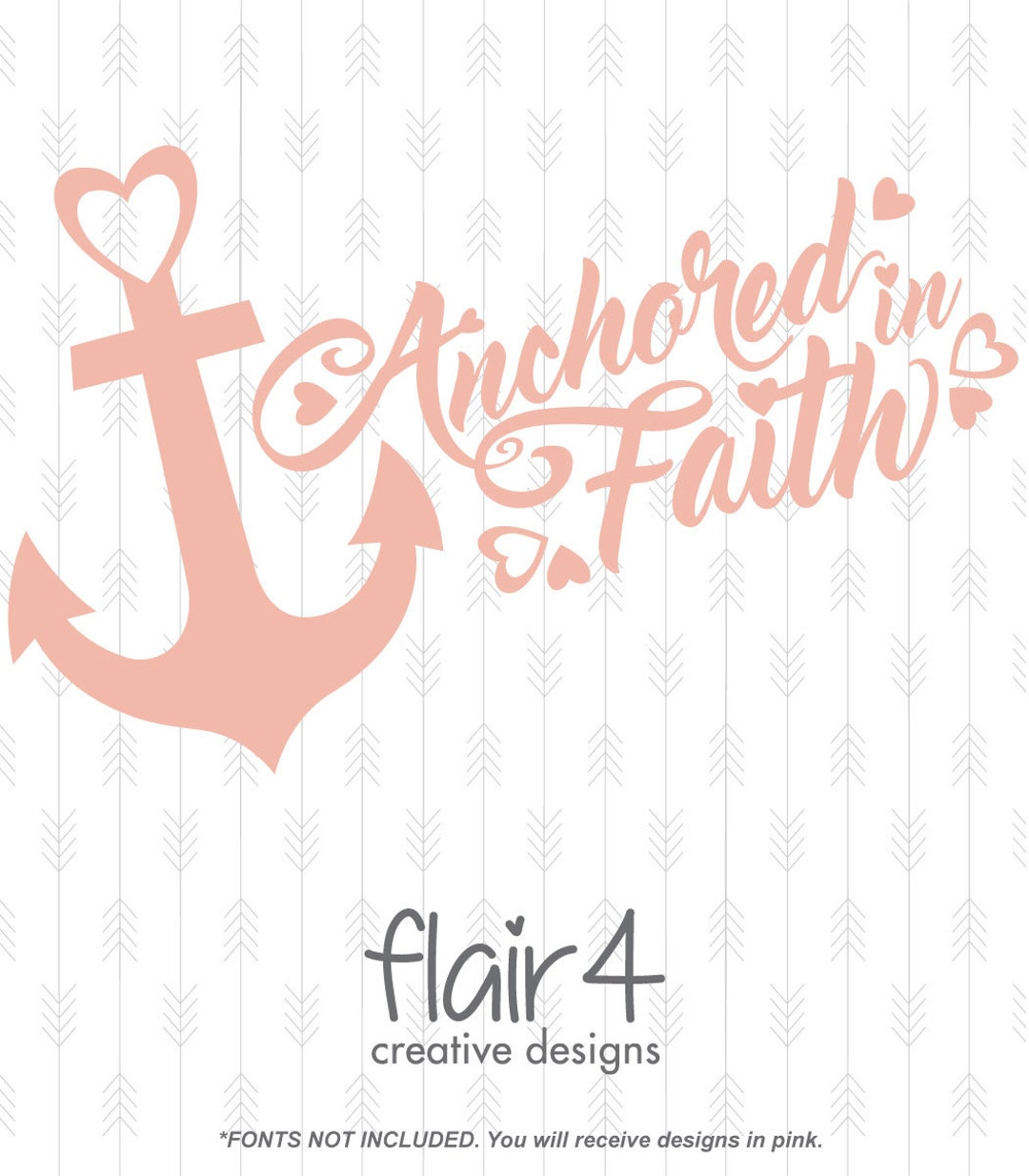Anchored in Faith SVG, DXF, PNG 