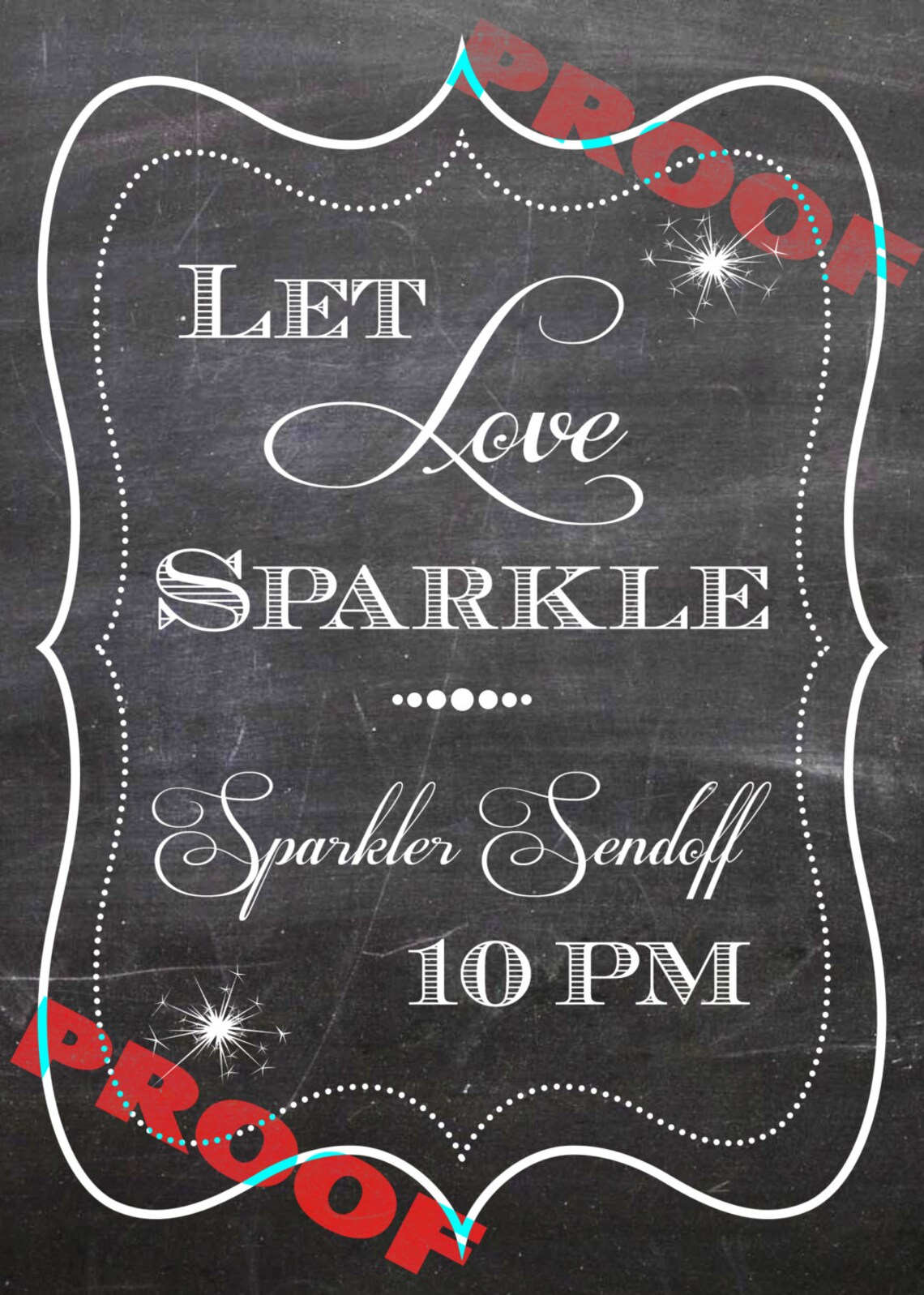 Let Love Sparkle (sparkler) - Chalkboard Printable Sign for Framing - Etsy
