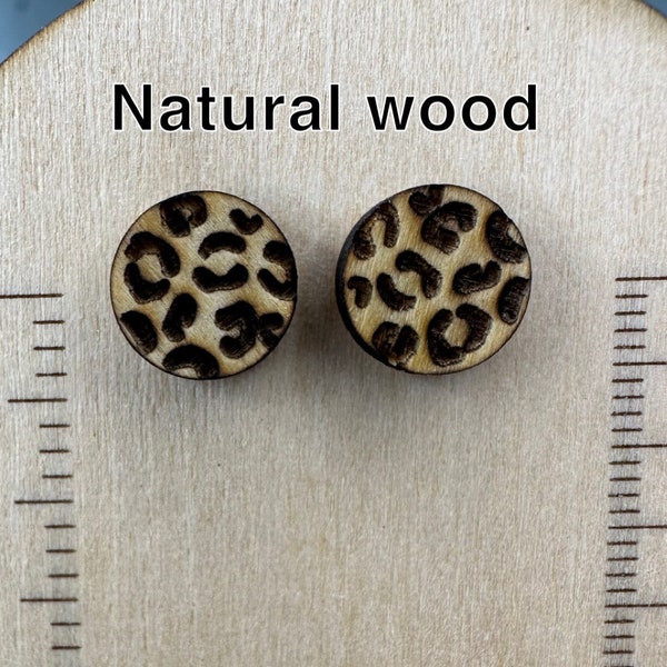 Round Cheetah Stud Earrings