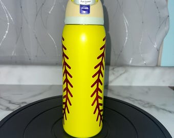 Authentic 32oz & 40oz Softball Owala FreeSip Water Bottle