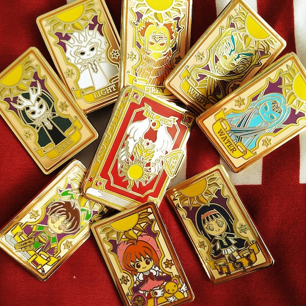 Magical Girl Sakura Clow Cards enamel pins